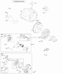 Blower HousingShrouds Electric Starter Flywheel Rewind Starter Diagram and Parts List for 216112-0110-E1  Briggs and Stratton Engine